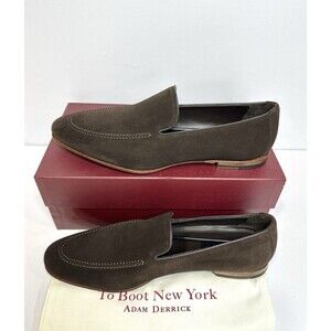 To Boot New York Adam Derrick Beamon Suede Loafers Brown Ebano Men’s 11.5 Italy